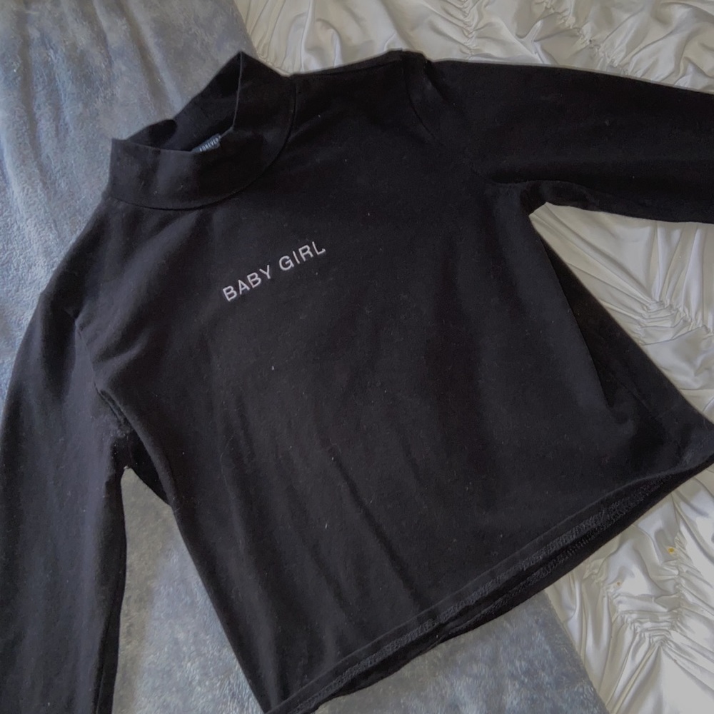 Forever21 cropped turtle neck long sleeve